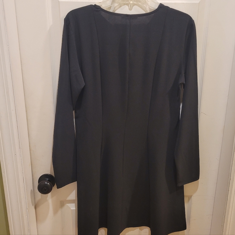 New Zara Elegant Black Long Sleeve Dress - Mini - Picture 6 of 13